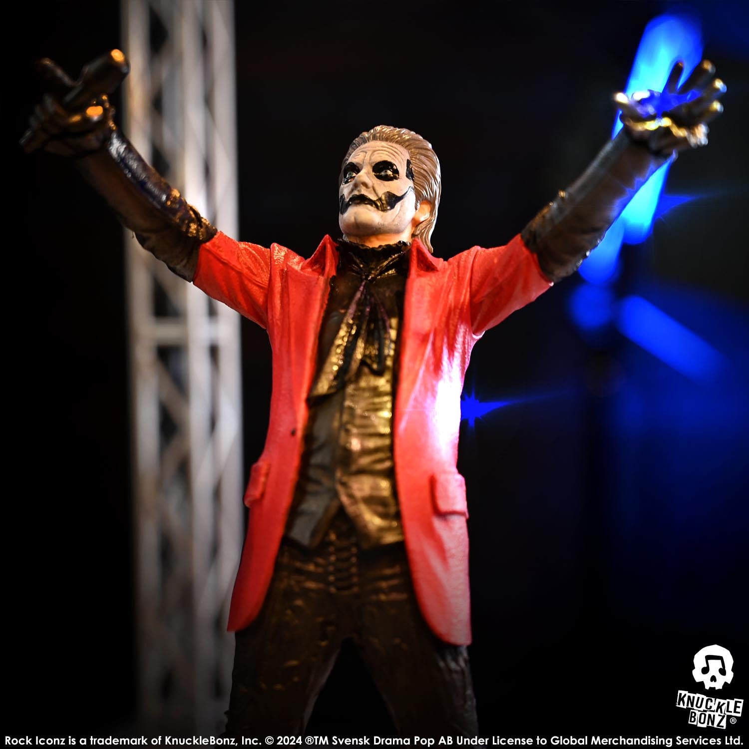 Ghost Papa Emeritus IV Red Jacket KnuckleBonz Statue